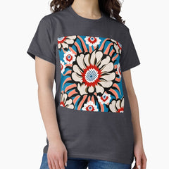 1970S Flower Pattern Abstract Flowers Nature Pattern Flower Home Decor 1960S Flower Pattern High Resolution Classic T Shirt