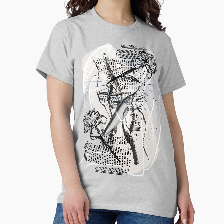 Monochrome Pop Art Abstraction Classic T-Shirt