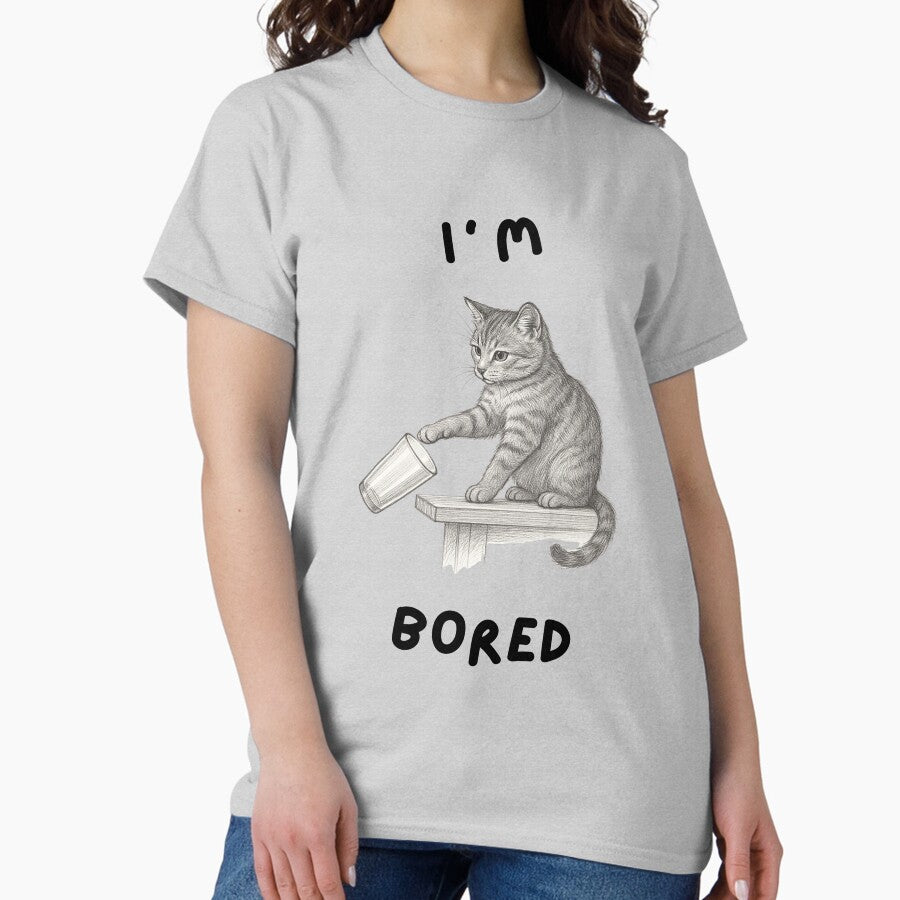 Bored Cat Classic T-Shirt