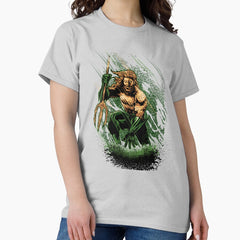 Atlantean Superhero with Trident Classic T-Shirt