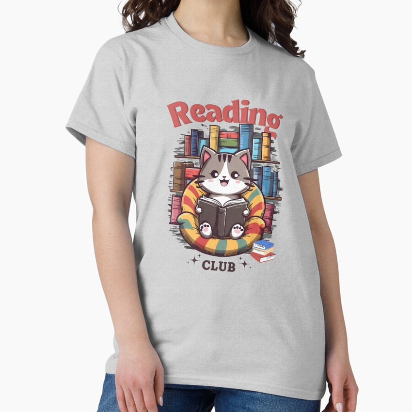 Reading Club books and cat lovers Classic T-Shirt
