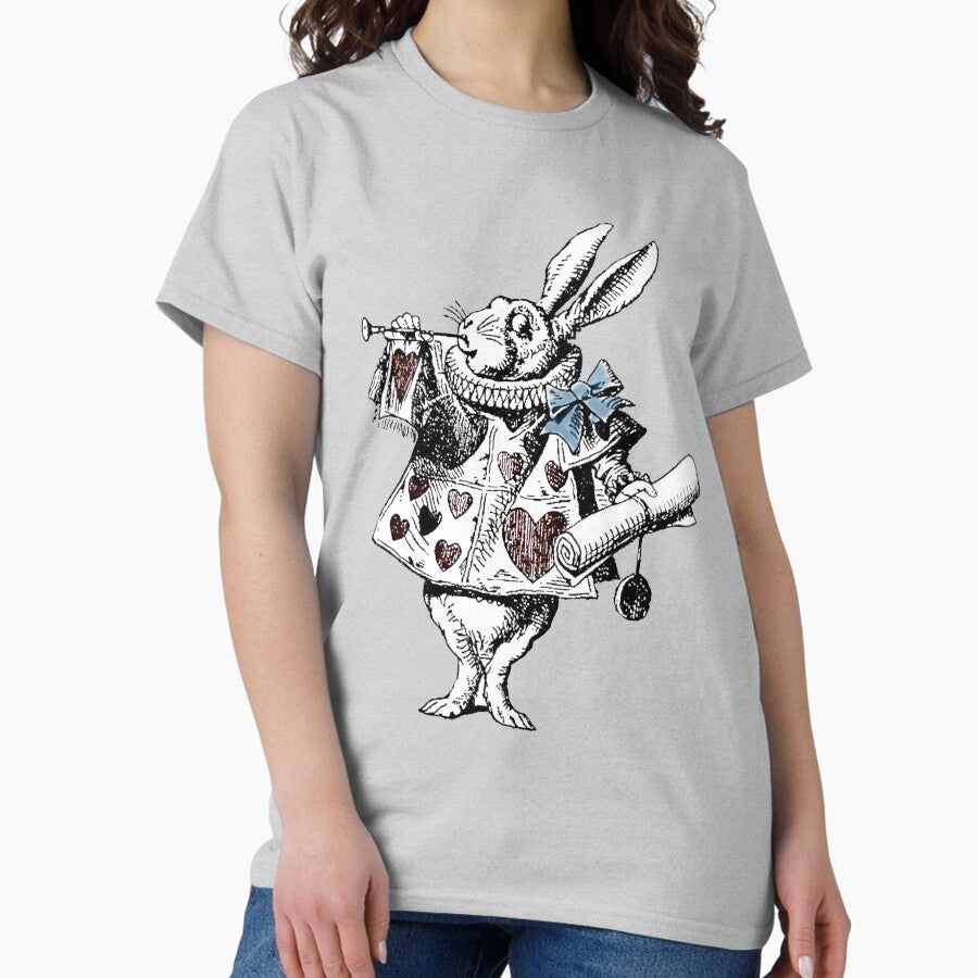 Alice In Wonderland White Rabbit Classic T Shirt
