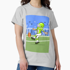 American football player kicking the ball Classic T-Shirt