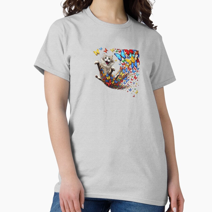 The Cat Becoming Butterflies Classic T-Shirt