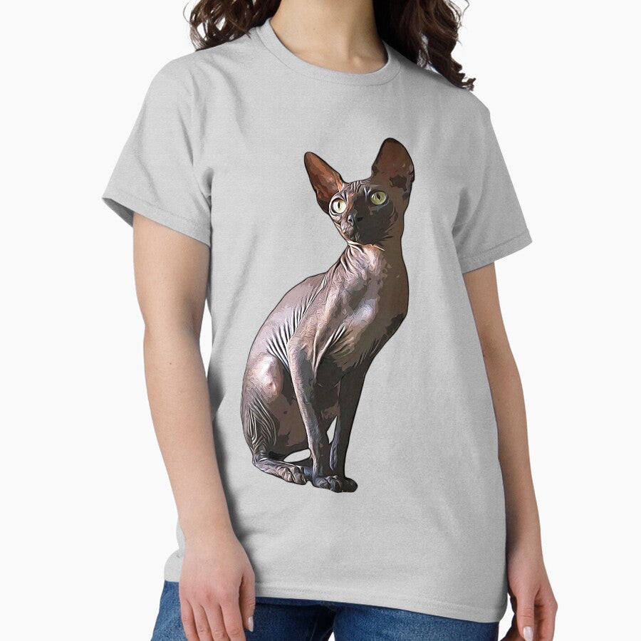 Black Sphynx Cat Classic T-Shirt