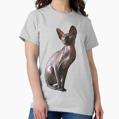 Black Sphynx Cat Classic T-Shirt