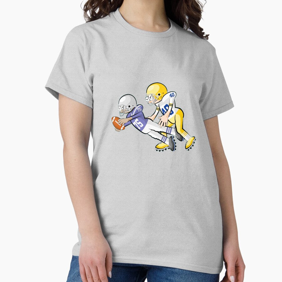 American Football Cartoon Style 641 Classic T Shirt