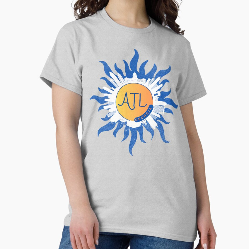 ATL GEORGIA SUN PLANET BLUE Classic T-Shirt