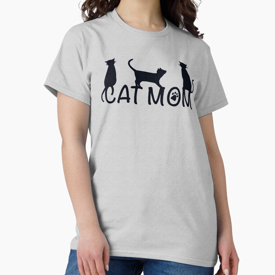 Cat Mom Silhouette Classic T-Shirt