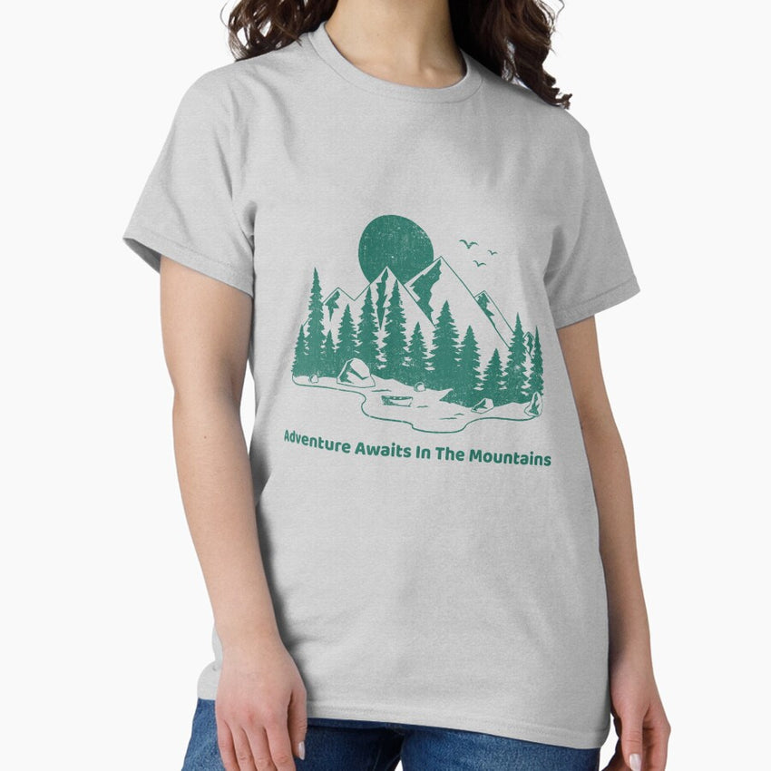 Adventure Awaits In The Mountains Classic T Shirt