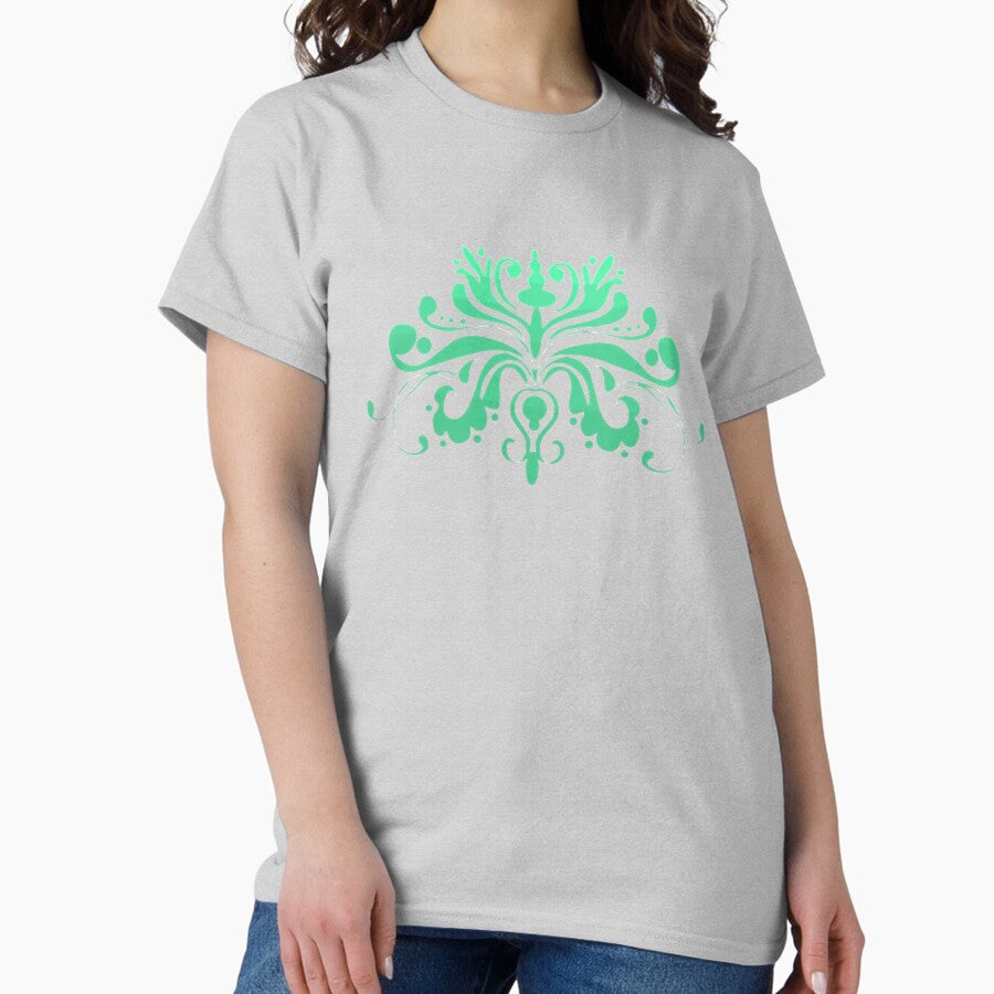 Mint Damask Classic T-Shirt