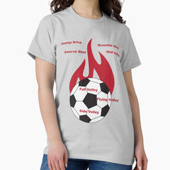 7 Soccer Shots with Flaming Soccer Ball Classic T-Shirt