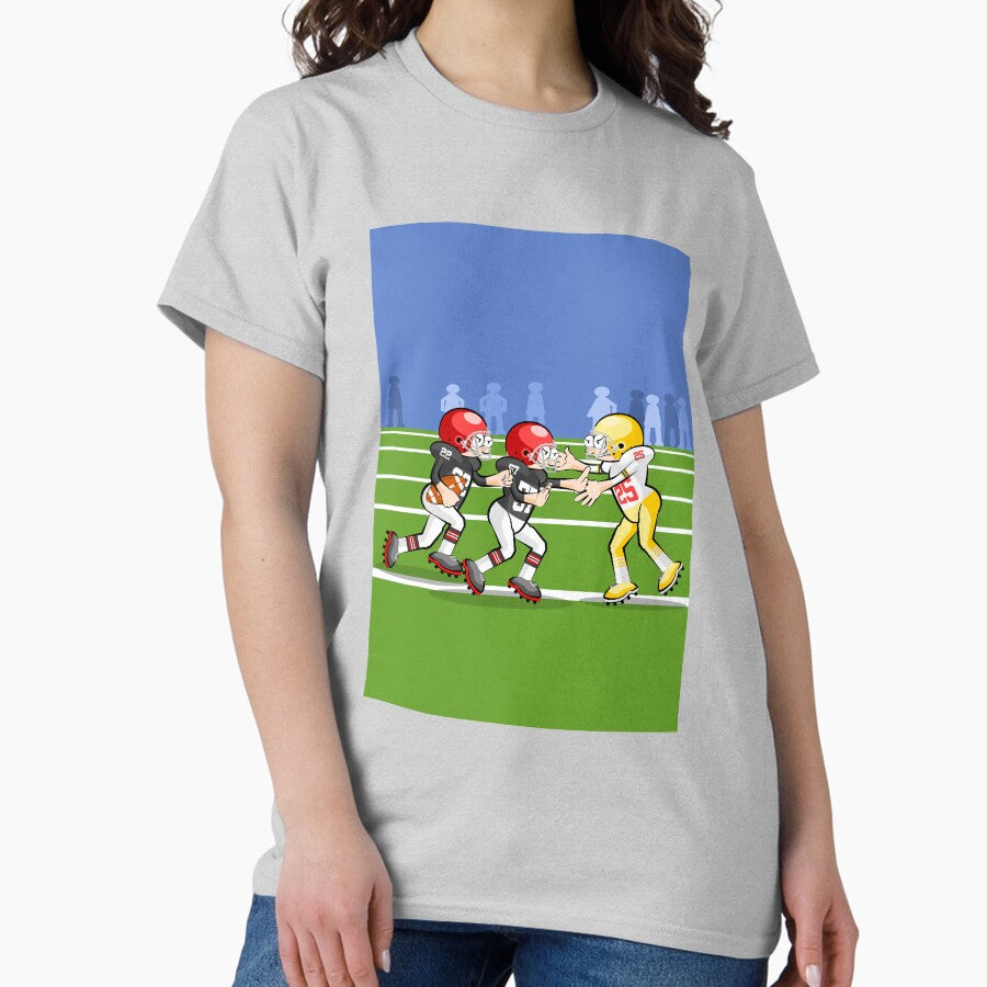 American football player running with ball Classic T-Shirt