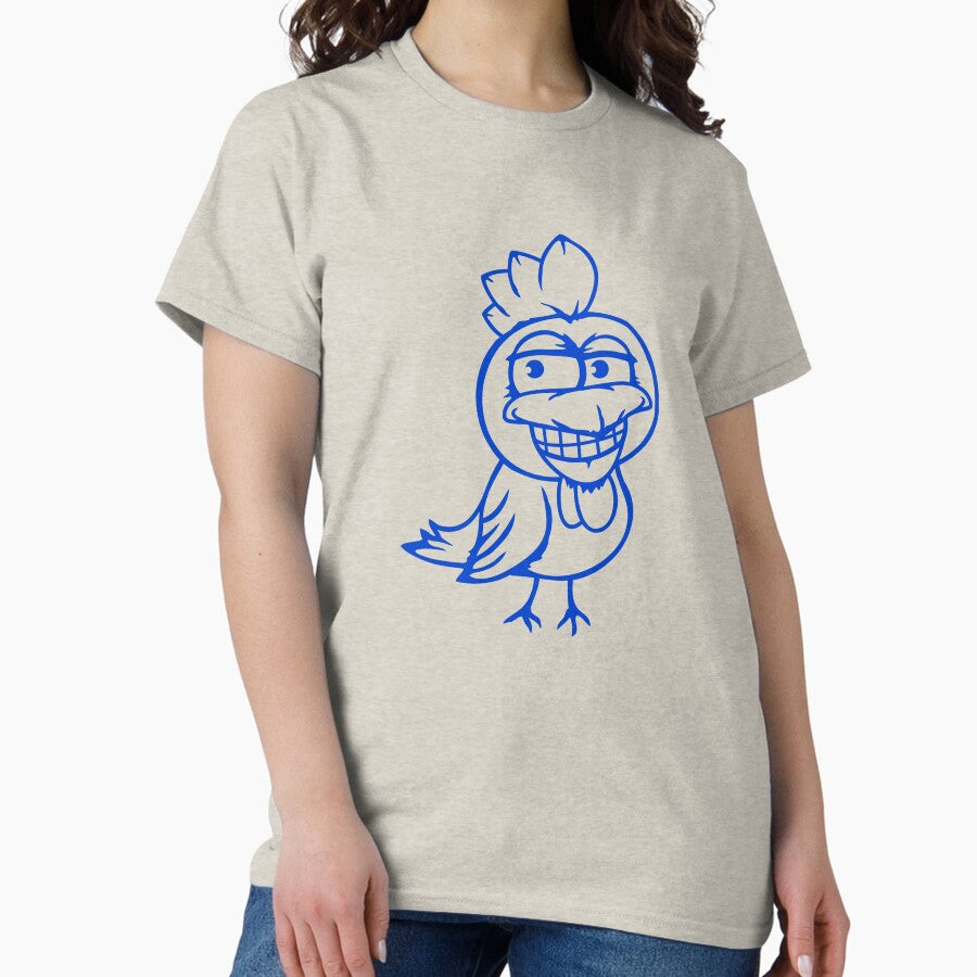 Chicken Bird Chick Cockerel Grin Funny Fun Happy Classic T Shirt