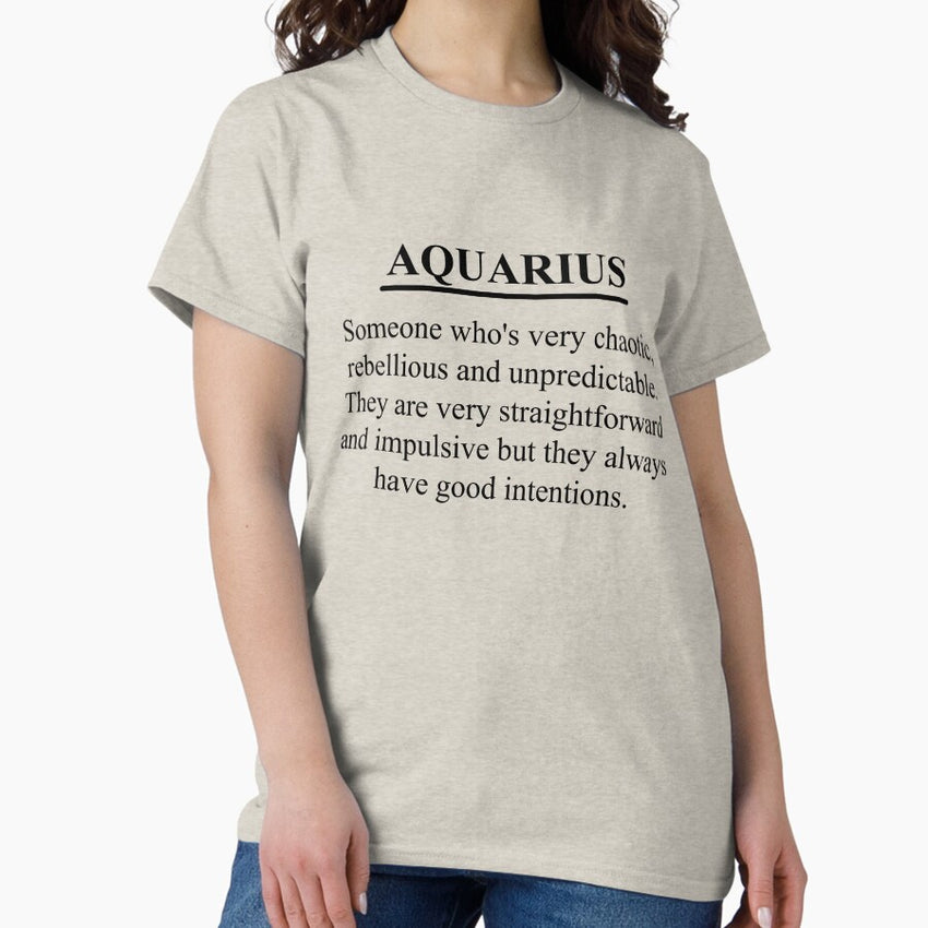 Aquarius Star Sign Definition Classic T Shirt