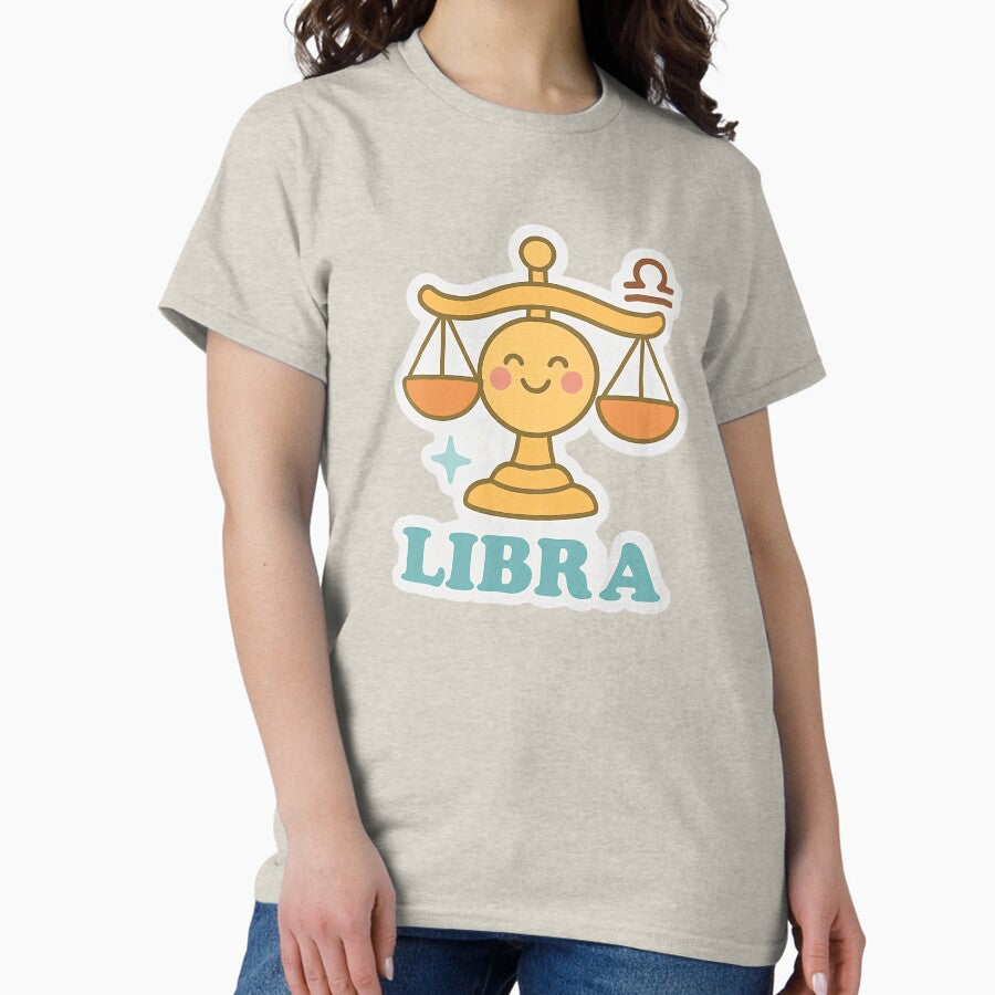 Libra Zodiac Sign Sticker – Balanced, Harmonious, and Charming Libra Design Classic T-Shirt