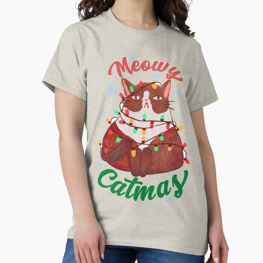 Meowy Catmas - Merry Christmas Cat Version Classic T-Shirt