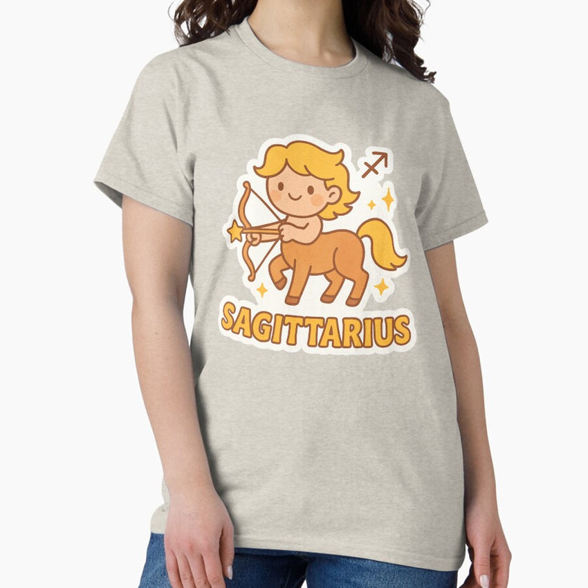 Sagittarius Zodiac Sign Sticker – Adventurous, Free-Spirited, and Optimistic Sagittarius Design Classic T-Shirt