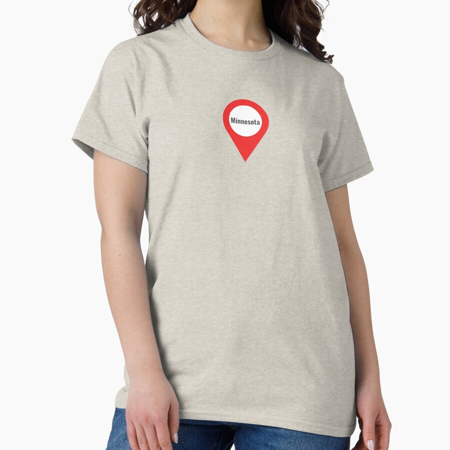 Minnesota - Location Tag (pink) Classic T-Shirt