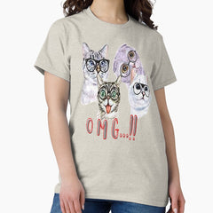 Fun Playful Funny Cat Design for the Cat Lover, Fulltime Cat Mom. Classic T-Shirt