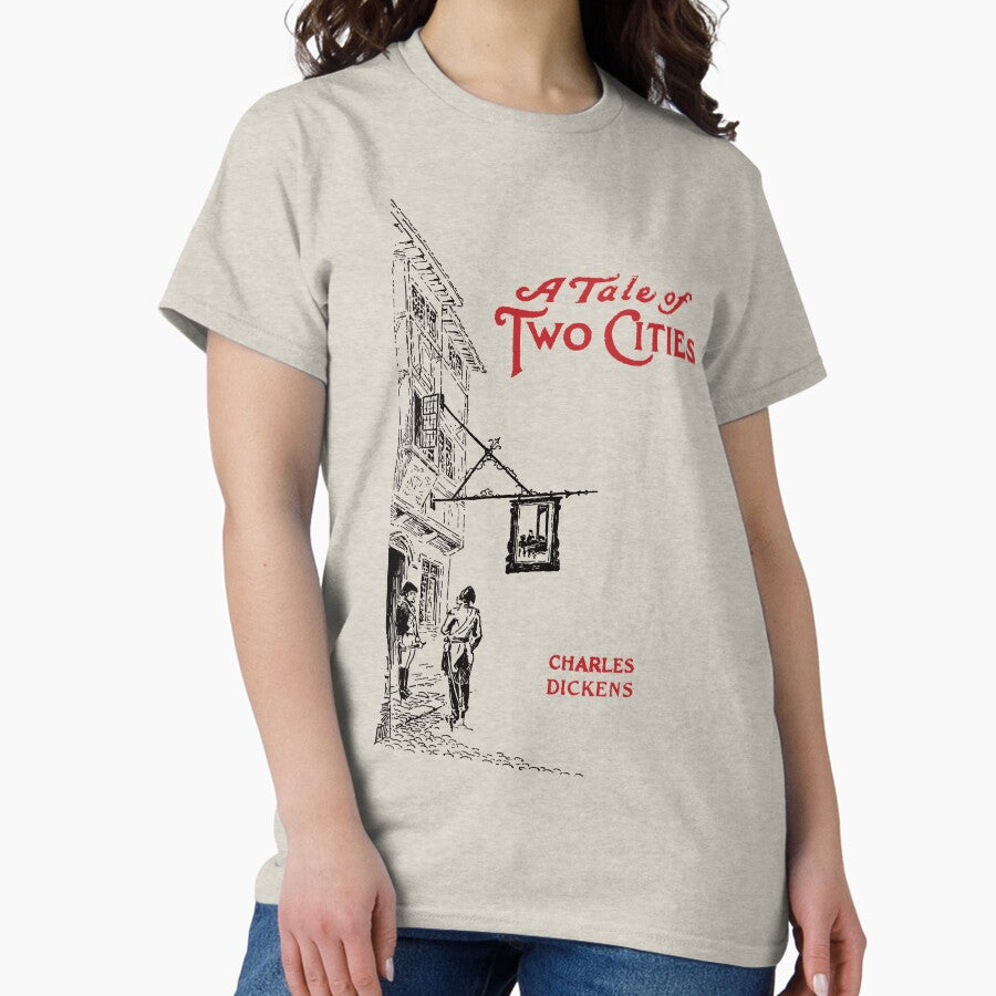 A Tale Of Two Cities T Shirt Charles Dickens Classic Novel Literature Vintage Retro Wall Art Classic T Shirt