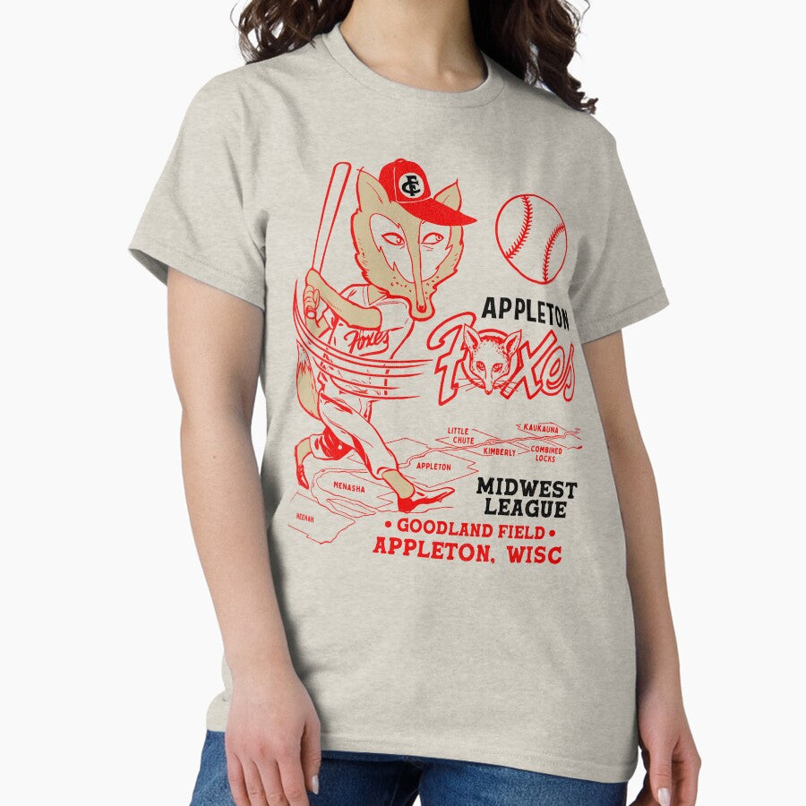 Appleton Foxes Baseball Team Mascot Classic T-Shirt