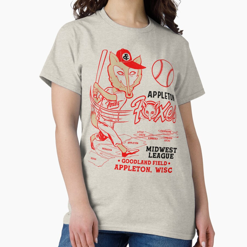 Appleton Foxes Baseball Team Mascot Classic T-Shirt