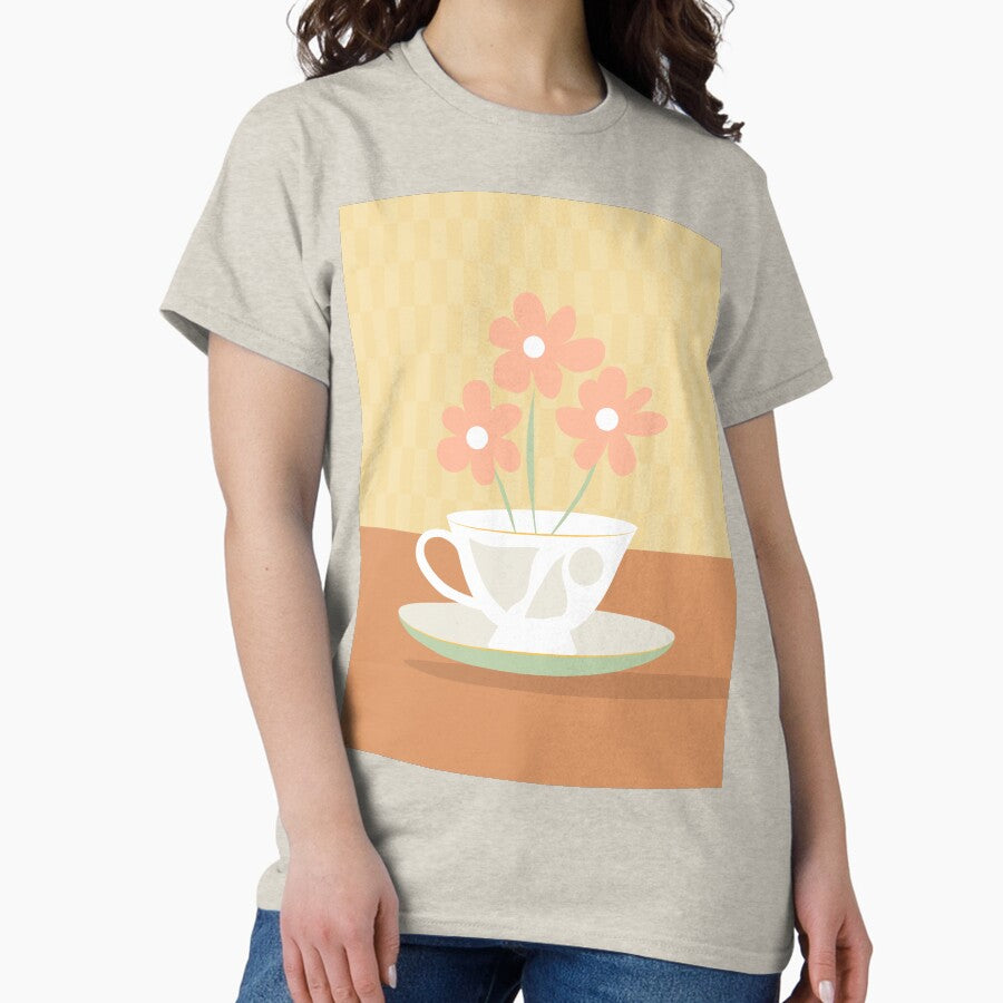 Teacup Flowers Classic T-Shirt