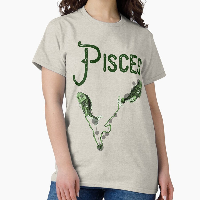 Pisces ))(( Astrological Sign Zodiac Constellation Design Classic T-Shirt