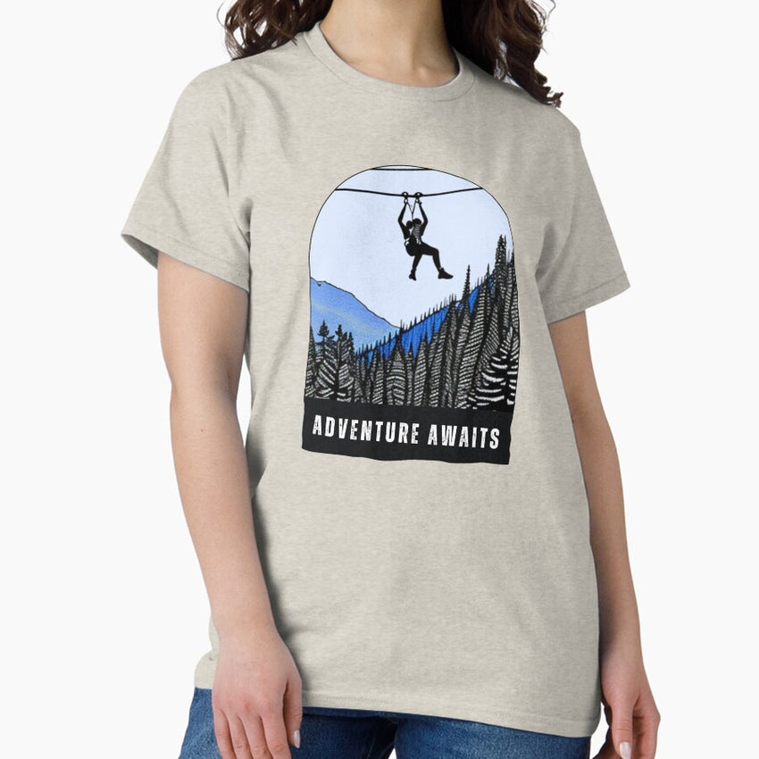 Adventure Awaits Mountains Outdoors Classic T Shirt