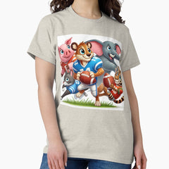animals playing football Classic T-Shirt