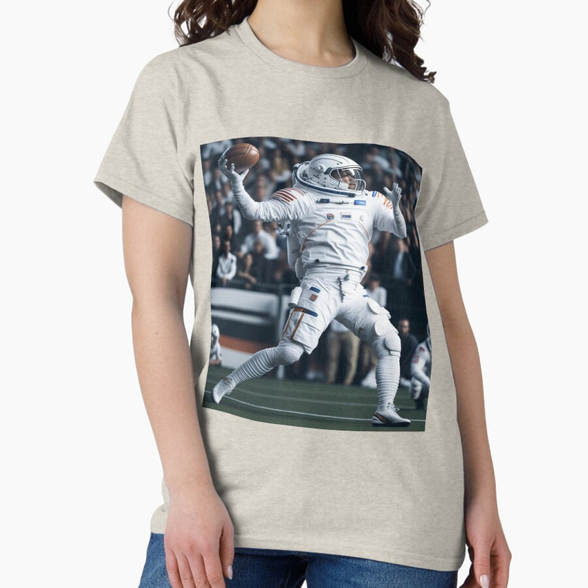 Astronaut Football Player Classic T-Shirt