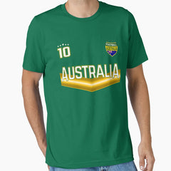 Australian Football Soccer Design with number 10 Essential T-Shirt