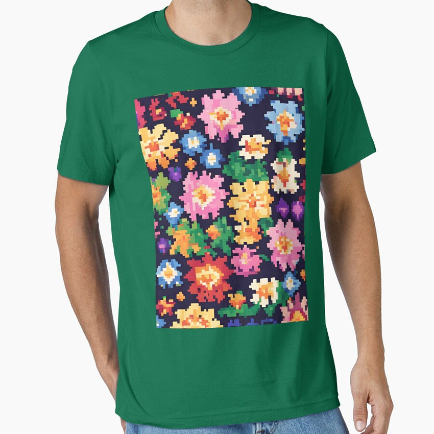 Low Pixel Flower Essential T-Shirt