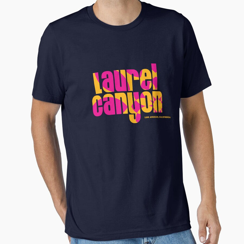 Laurel Canyon psychedelic flower logo - pink Essential T-Shirt