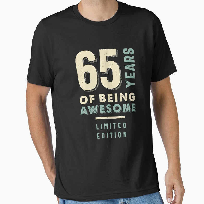 65 Years Of Being Awesome 65Th Birthday Essential T Shirt