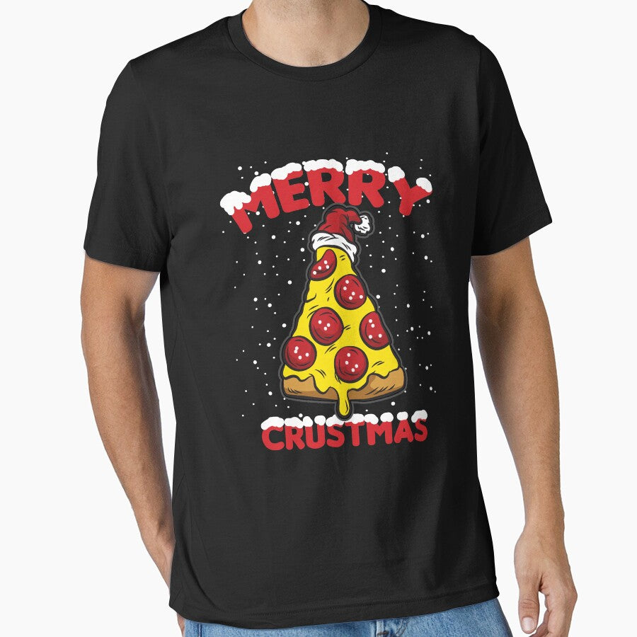 MERRY CRUSTMAS Funny Pizza Love Essential T-Shirt