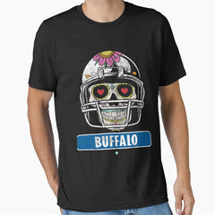 American Football Buffalo Skull Football Gift Essential T Shirt