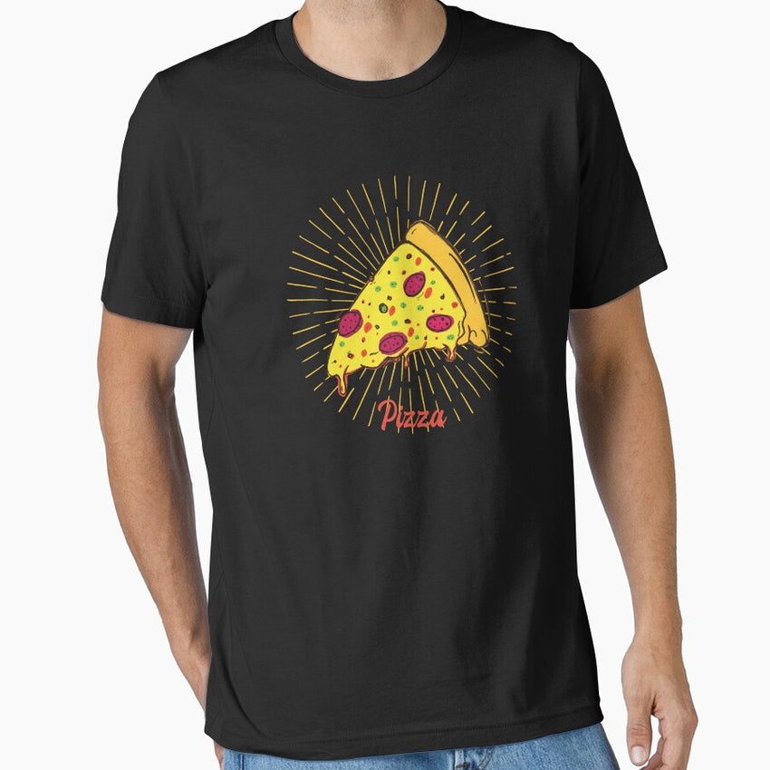 Pizza slice with melted cheese and pepperoni. Essential T-Shirt