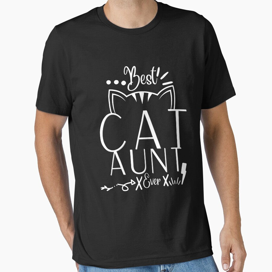 Best Cat Aunt Ever | White Classic Cat Essential T-Shirt