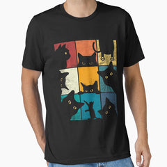 Funny Vintage Cat. Cat Lover. Vintage Style Cat Retro Essential T-Shirt