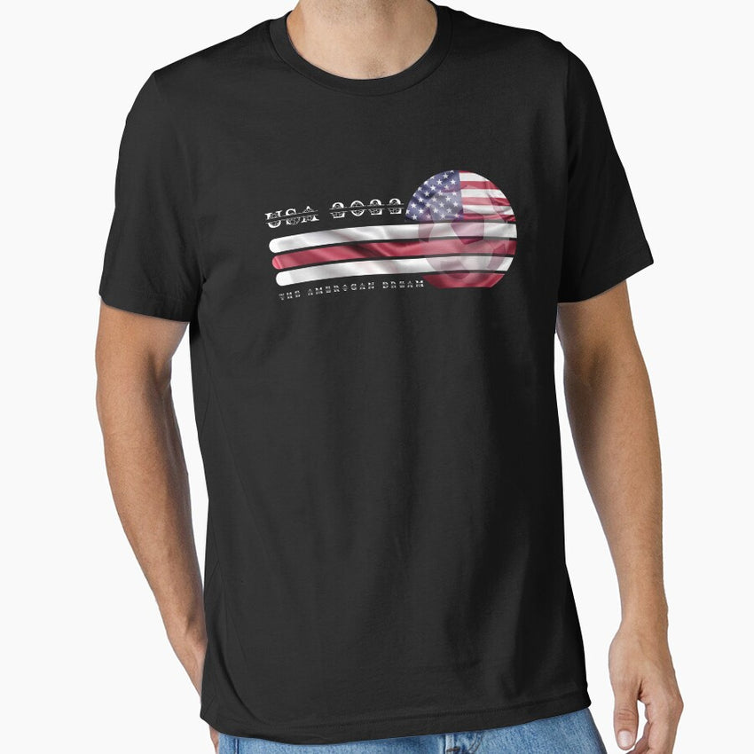 American football USA soccer USA flag Essential T-Shirt