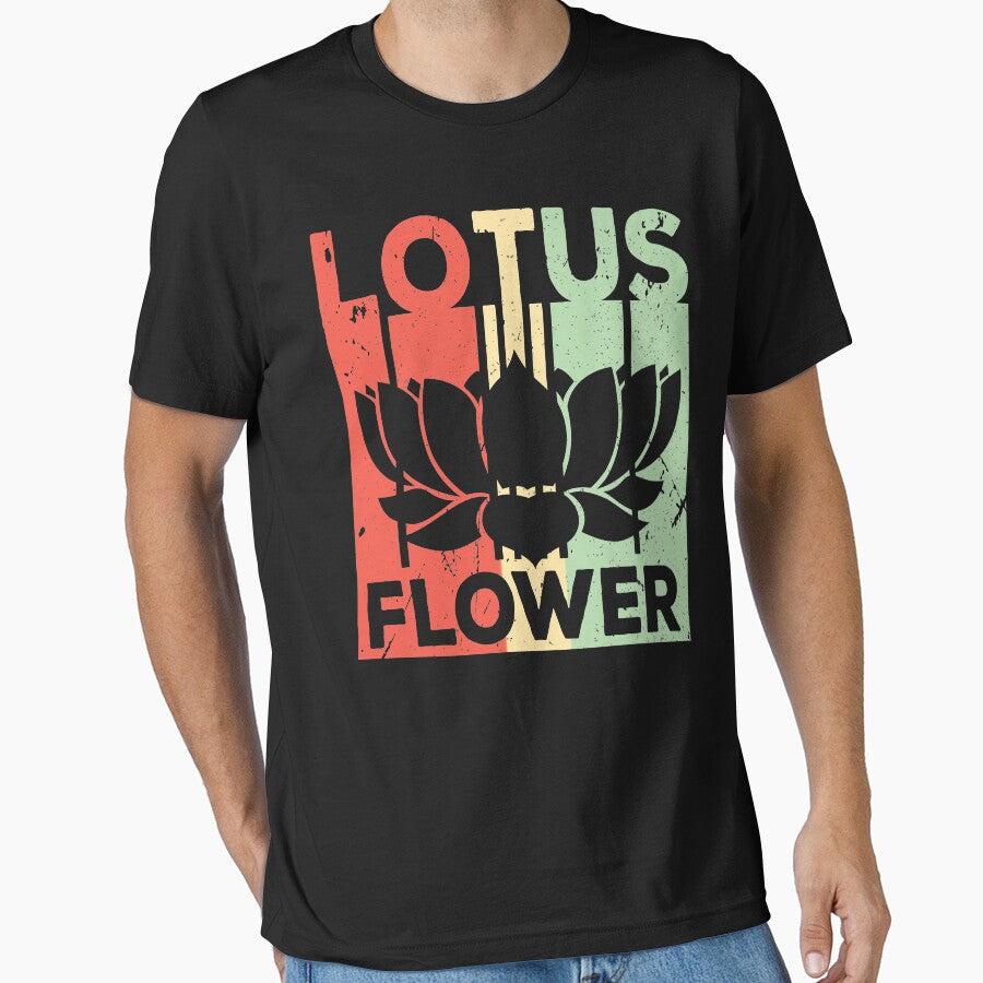 Lotus Flower Vintage Retro Essential T-Shirt