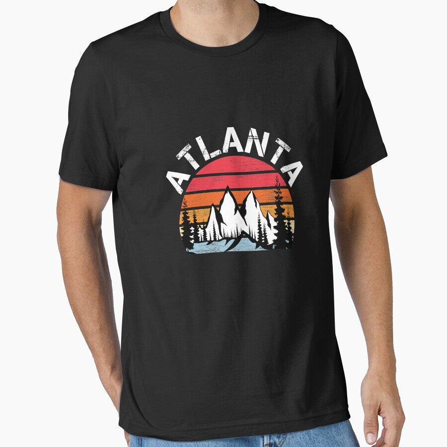 Atlanta Mountain Vintage Retro Outdoor Gifts Essential T Shirt