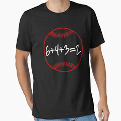 Baseball 6432 Double Play 6+4+3=2 Softball Math Essential T-Shirt