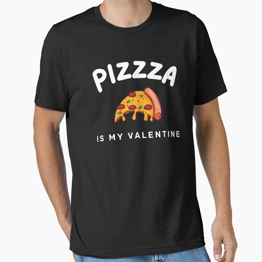 Pizza Is My Valentine Pepperoni Lover Valentines Day 2023 Essential T-Shirt