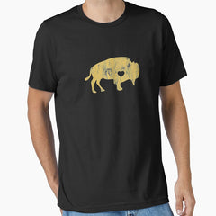 Gold Raging Buffalo Distressed I Love Buffaloes Essential T-Shirt