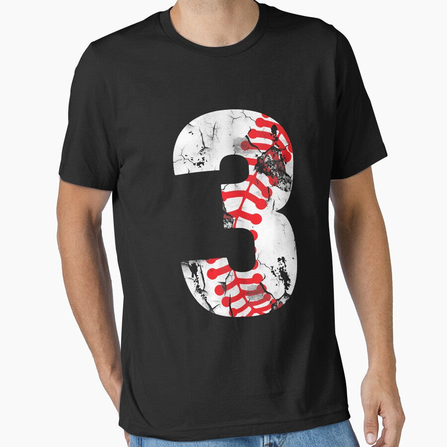 3rd Birthday Funny Number 3 Years Old Baseball Essential T-Shirt