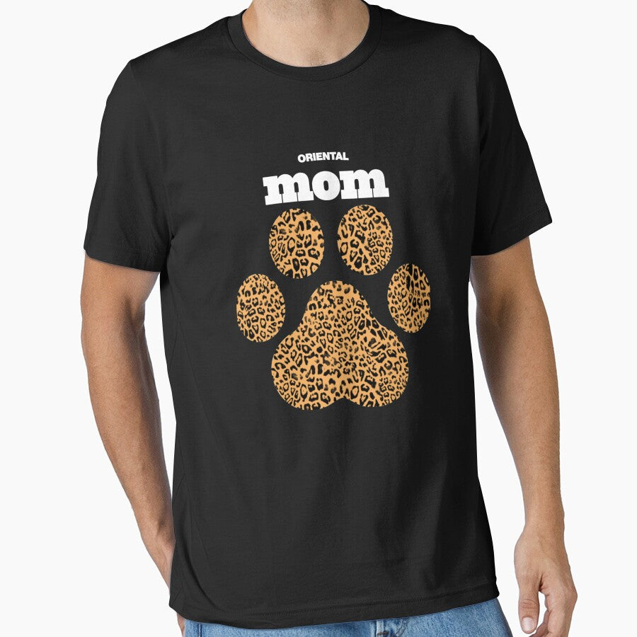 Haute Leopard Oriental Mom Cat Paw With Rich Leopard Print Essential T-Shirt
