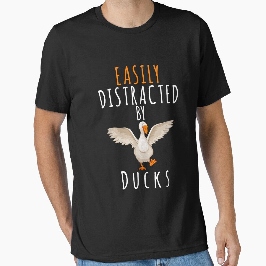Duck Easily Distracted By Ducks Lovers Essential T Shirt